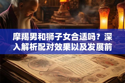 摩羯男和狮子女合适吗？深入解析配对效果以及发展前景