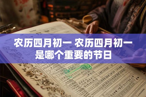 农历四月初一 农历四月初一是哪个重要的节日 农历四月初一 农历四月初一是哪个重要的节日