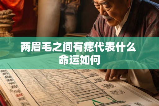 两眉毛之间有痣代表什么 命运如何 两眉毛之间有痣代表什么 命运如何