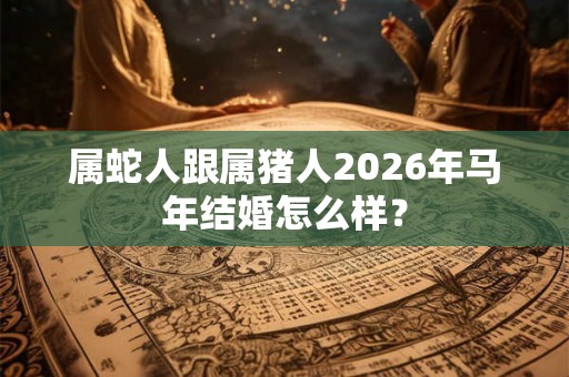 属蛇人跟属猪人2026年马年结婚怎么样？