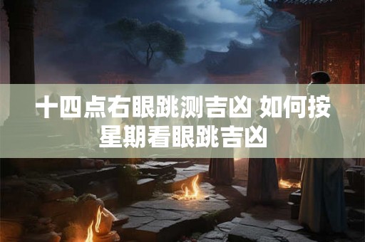 十四点右眼跳测吉凶 如何按星期看眼跳吉凶