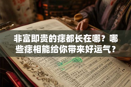 非富即贵的痣都长在哪？哪些痣相能给你带来好运气？