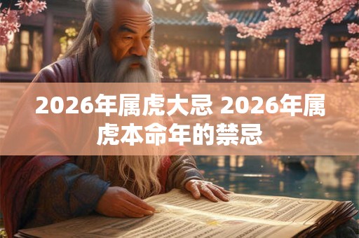 2026年属虎大忌 2026年属虎本命年的禁忌
