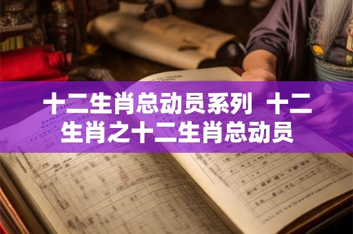 十二生肖总动员系列 十二生肖之十二生肖总动员 十二生肖总动员系列 十二生肖之十二生肖总动员