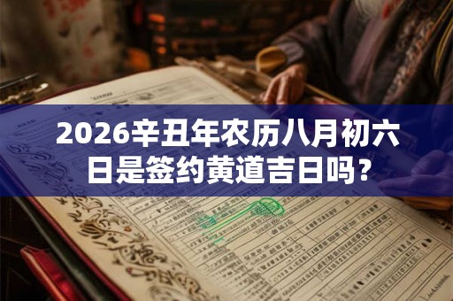 2026辛丑年农历八月初六日是签约黄道吉日吗？
