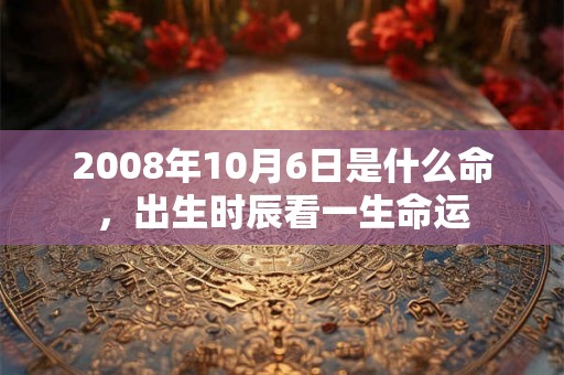 2008年10月6日是什么命,出生时辰看一生命运 2008年10月6日是什么命,出生时辰看一生命运