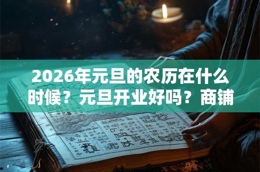 2026年元旦的农历在什么时候？元旦开业好吗？商铺位置有何禁忌？