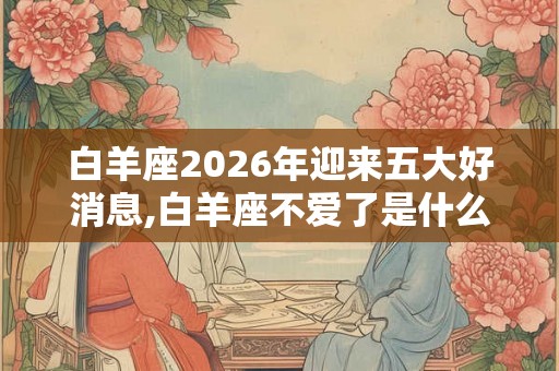 白羊座2026年迎来五大好消息,白羊座不爱了是什么表现