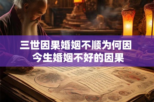 三世因果婚姻不顺为何因  今生婚姻不好的因果