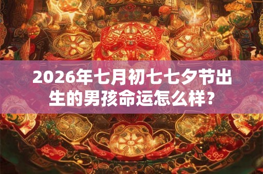 2026年七月初七七夕节出生的男孩命运怎么样? 2026年七月初七七夕节出生的男孩命运怎么样?