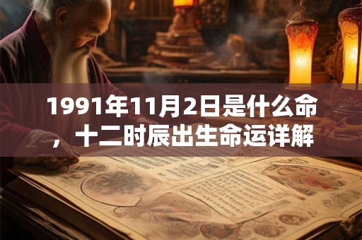 1991年11月2日是什么命，十二时辰出生命运详解