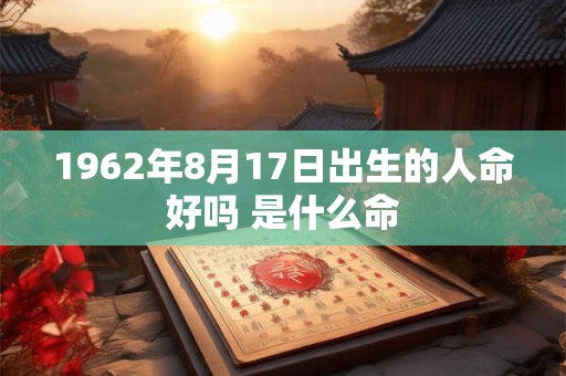 1962年8月17日出生的人命好吗 是什么命