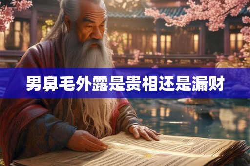 男鼻毛外露是贵相还是漏财