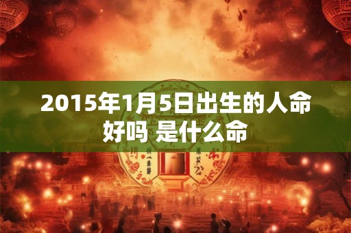 2015年1月5日出生的人命好吗 是什么命