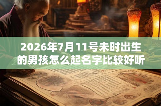 2026年7月11号未时出生的男孩怎么起名字比较好听