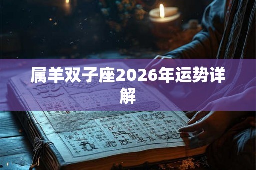属羊双子座2026年运势详解
