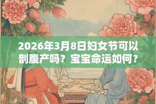 2026年3月8日妇女节可以剖腹产吗？宝宝命运如何？