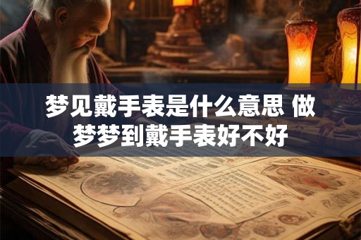 梦见戴手表是什么意思 做梦梦到戴手表好不好