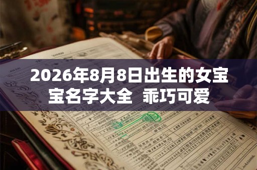 2026年8月8日出生的女宝宝名字大全  乖巧可爱