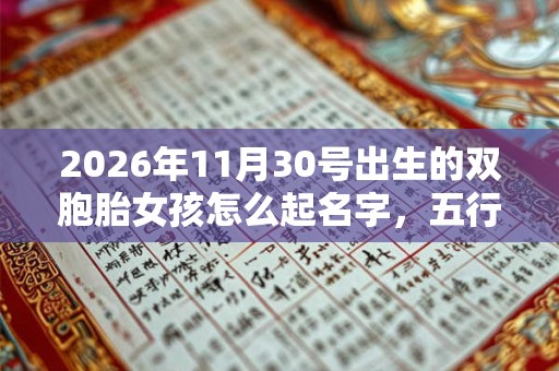 2026年11月30号出生的双胞胎女孩怎么起名字，五行属什么？