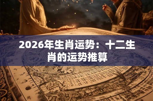 2026年生肖运势：十二生肖的运势推算