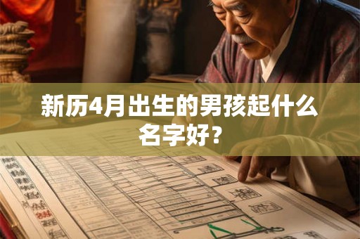 新历4月出生的男孩起什么名字好？