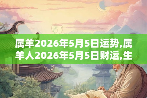 属羊2026年5月5日运势,属羊人2026年5月5日财运,生肖羊2026年5月5日运势 属羊2026年5月5日运势,属羊人2026年5月5日财运,生肖羊2026年5月5日运势