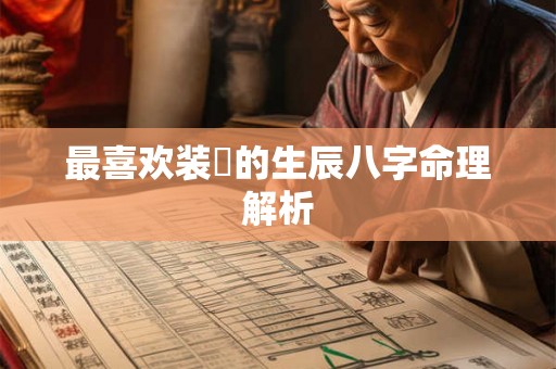 最喜欢装嫰的生辰八字命理解析