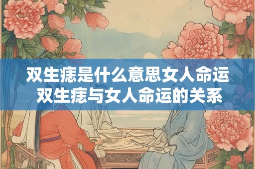 双生痣是什么意思女人命运 双生痣与女人命运的关系