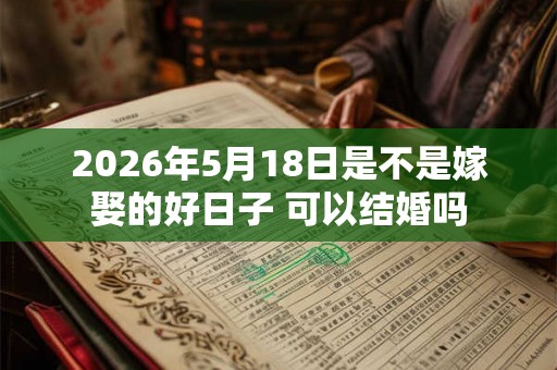 2026年5月18日是不是嫁娶的好日子 可以结婚吗