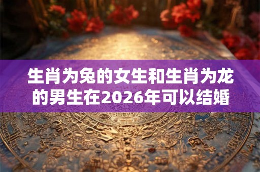 生肖为兔的女生和生肖为龙的男生在2026年可以结婚吗? 生肖为兔的女生和生肖为龙的男生在2026年可以结婚吗?