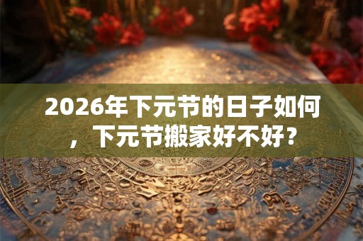 2026年下元节的日子如何，下元节搬家好不好？