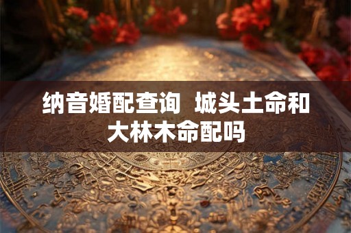 纳音婚配查询  城头土命和大林木命配吗