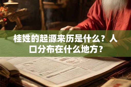 桂姓的起源来历是什么？人口分布在什么地方？