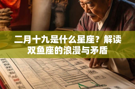 二月十九是什么星座?解读双鱼座的浪漫与矛盾 二月十九是什么星座?解读双鱼座的浪漫与矛盾