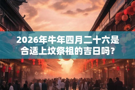 2026年牛年四月二十六是合适上坟祭祖的吉日吗？