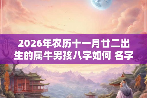 2026年农历十一月廿二出生的属牛男孩八字如何 名字推荐