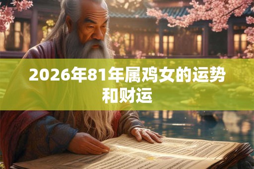 2026年81年属鸡女的运势和财运 2026年81年属鸡女的运势和财运