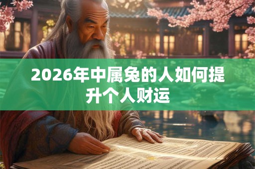 2026年中属兔的人如何提升个人财运