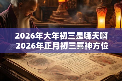 2026年大年初三是哪天啊 2026年正月初三喜神方位 2026年大年初三是哪天啊 2026年正月初三喜神方位