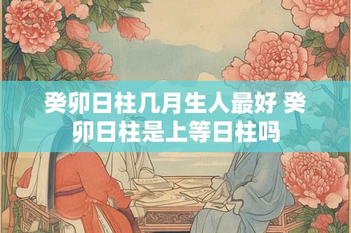 癸卯日柱几月生人最好 癸卯日柱是上等日柱吗