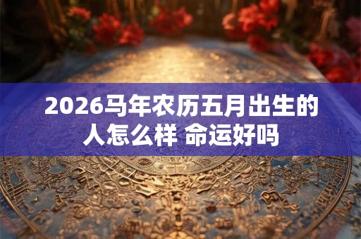 2026马年农历五月出生的人怎么样 命运好吗