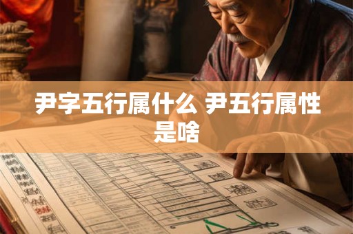 尹字五行属什么 尹五行属性是啥