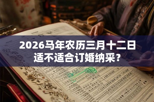 2026马年农历三月十二日适不适合订婚纳采？