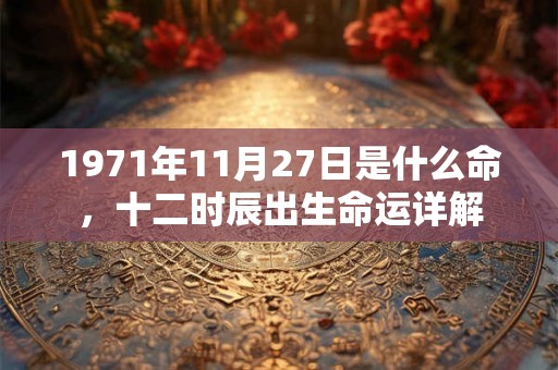 1971年11月27日是什么命,十二时辰出生命运详解 1971年11月27日是什么命,十二时辰出生命运详解