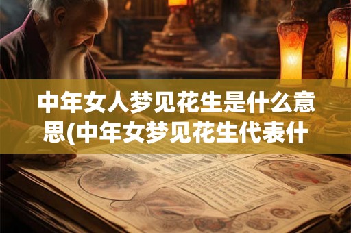 中年女人梦见花生是什么意思(中年女梦见花生代表什么含义？)