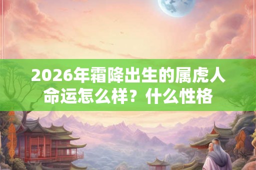 2026年霜降出生的属虎人命运怎么样？什么性格