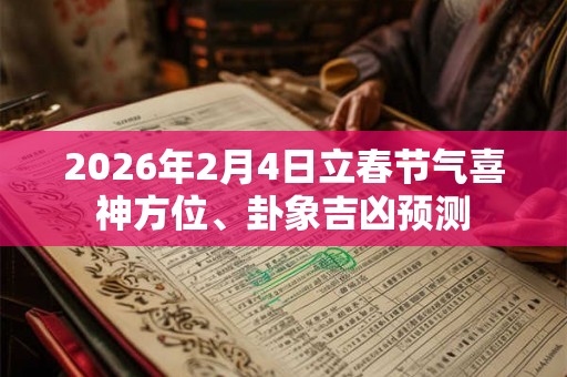 2026年2月4日立春节气喜神方位、卦象吉凶预测 2026年2月4日立春节气喜神方位、卦象吉凶预测