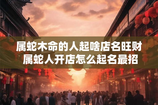 属蛇木命的人起啥店名旺财 属蛇人开店怎么起名最招财