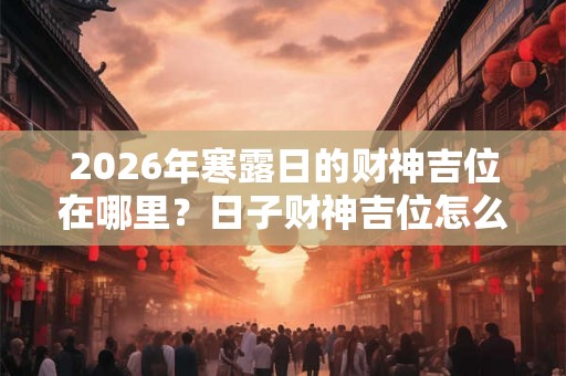 2026年寒露日的财神吉位在哪里？日子财神吉位怎么看？
